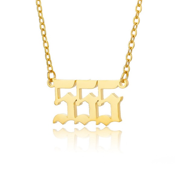 18K Gold Plated Angel Number Necklace*Number Pendant*Lucky Number Necklace*ZX - Picture 6 of 13